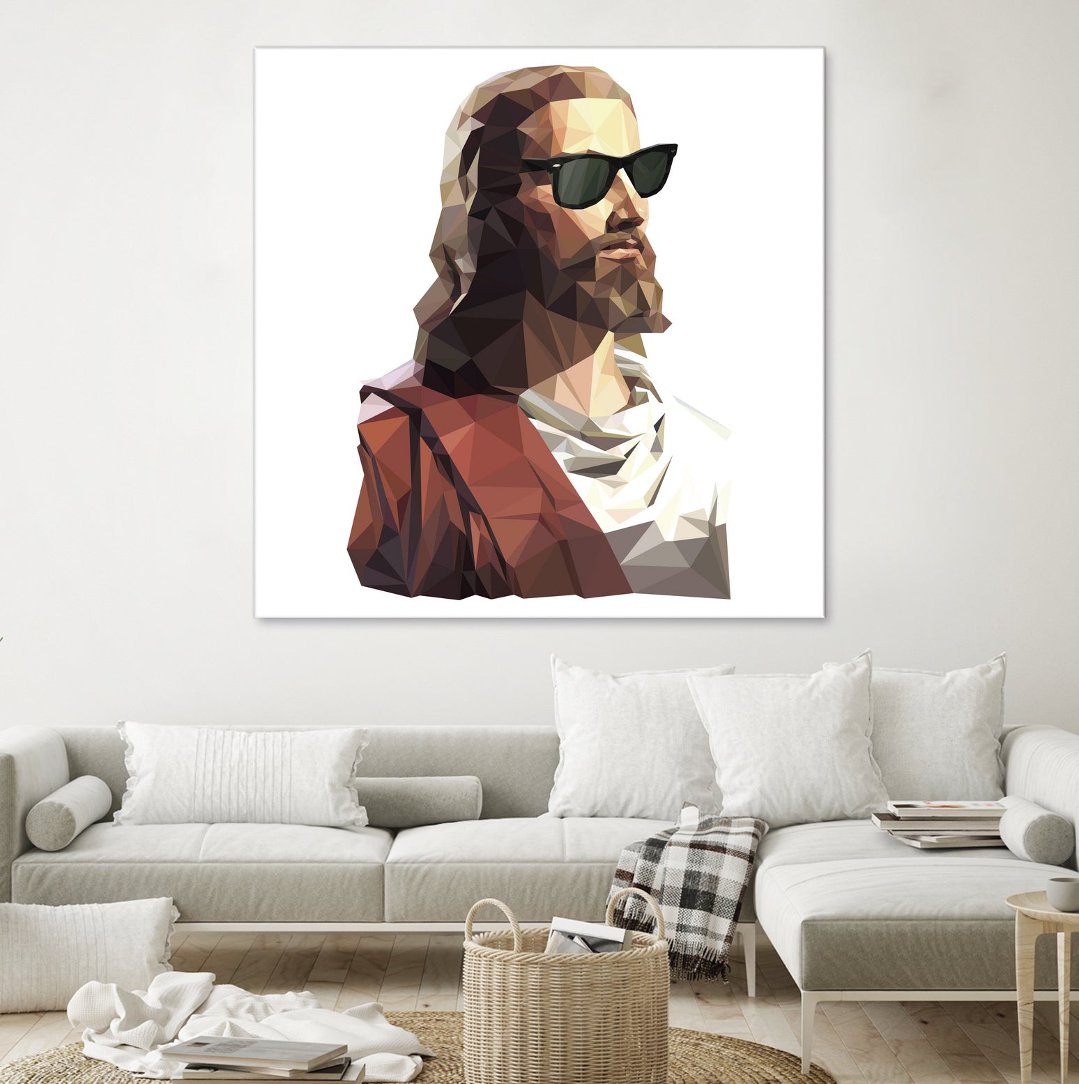 Jesus Born to be Cool by Gabriel Ruiz on GIANT ART - brown photo illustration