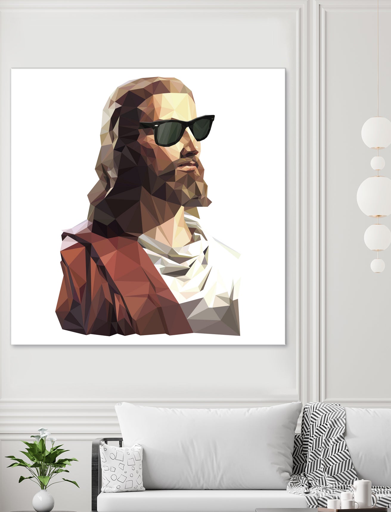 Jesus Born to be Cool by Gabriel Ruiz on GIANT ART - brown photo illustration