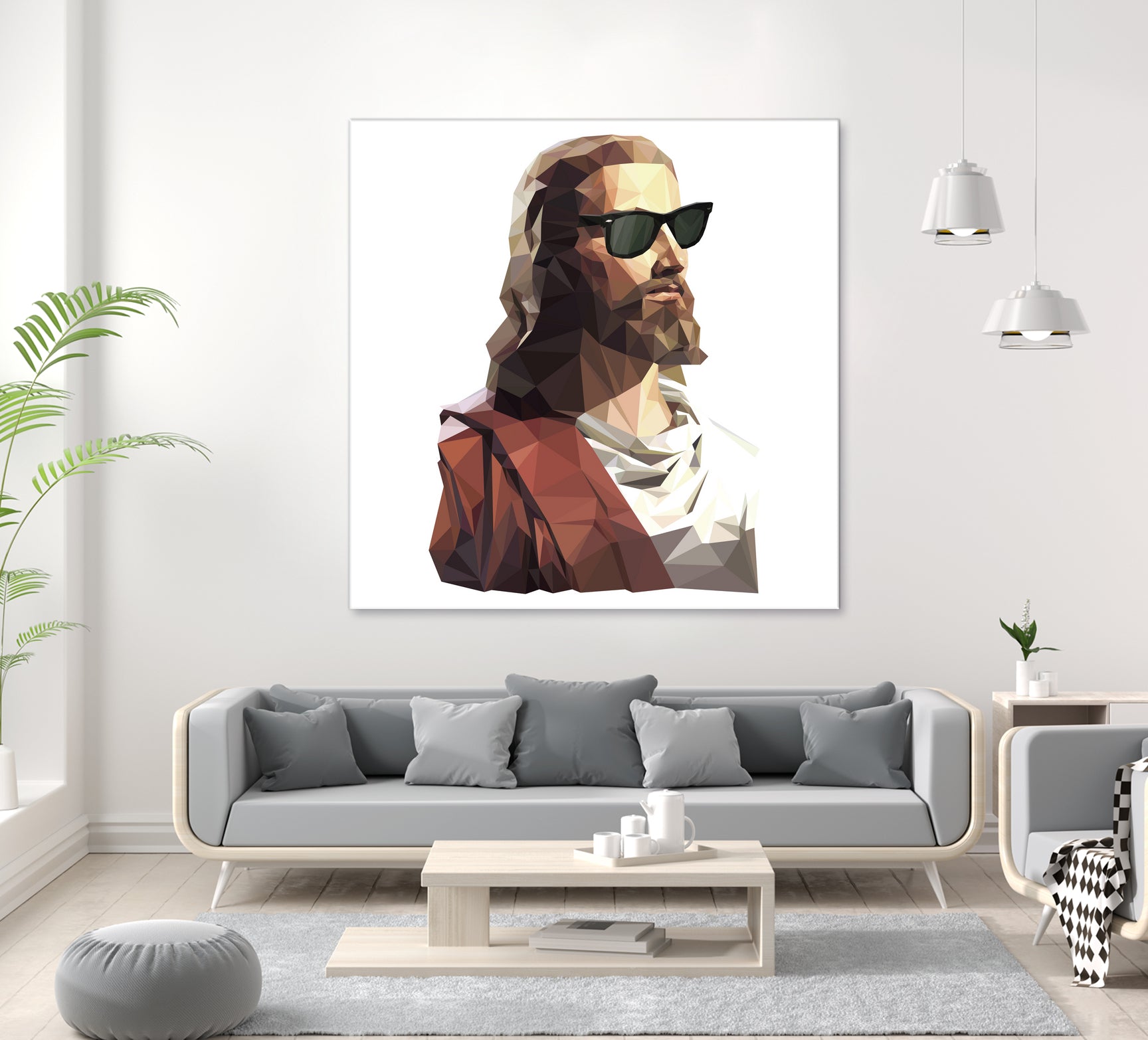 Jesus Born to be Cool by Gabriel Ruiz on GIANT ART - brown photo illustration