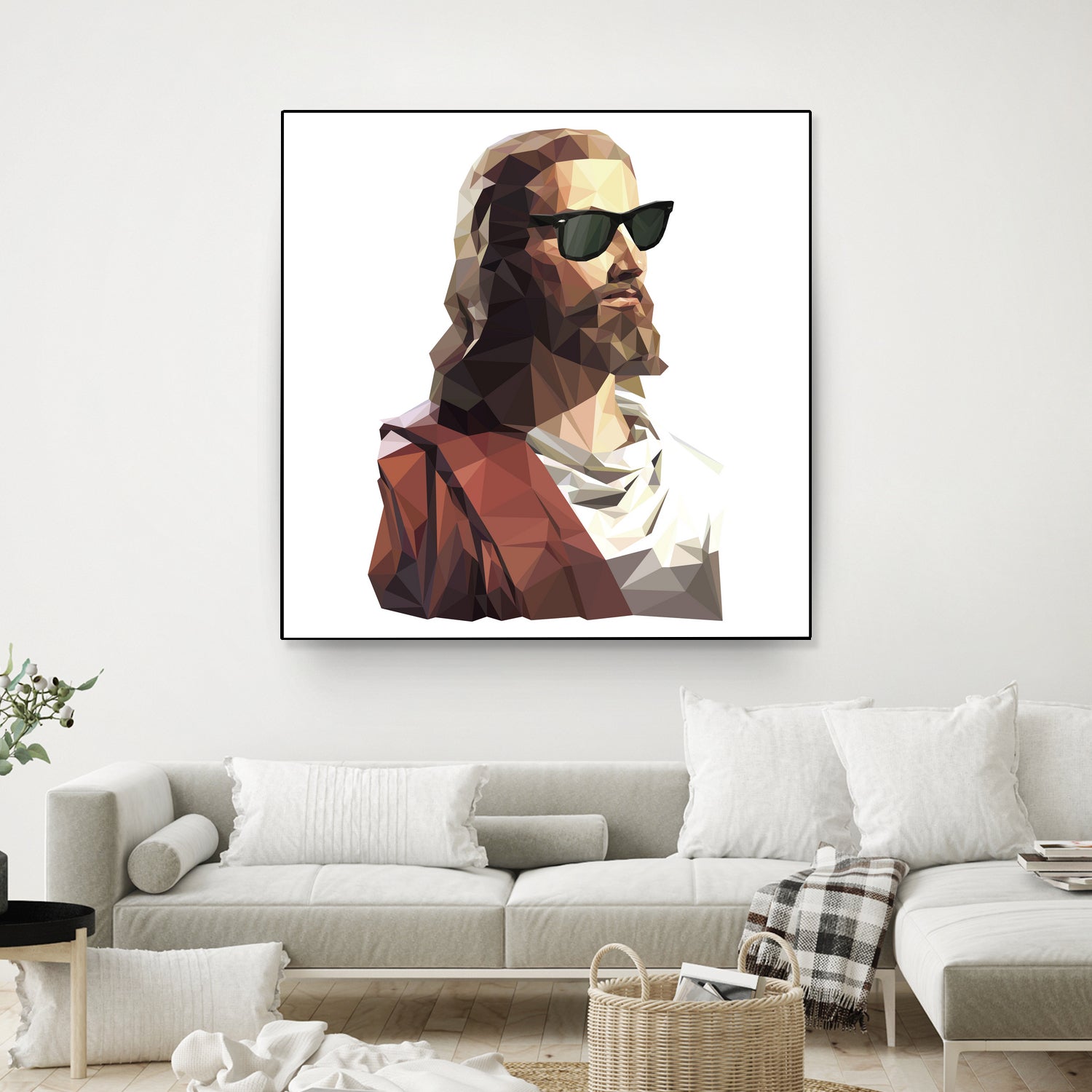 Jesus Born to be Cool by Gabriel Ruiz on GIANT ART - brown photo illustration