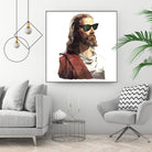 Jesus Born to be Cool by Gabriel Ruiz on GIANT ART - brown photo illustration