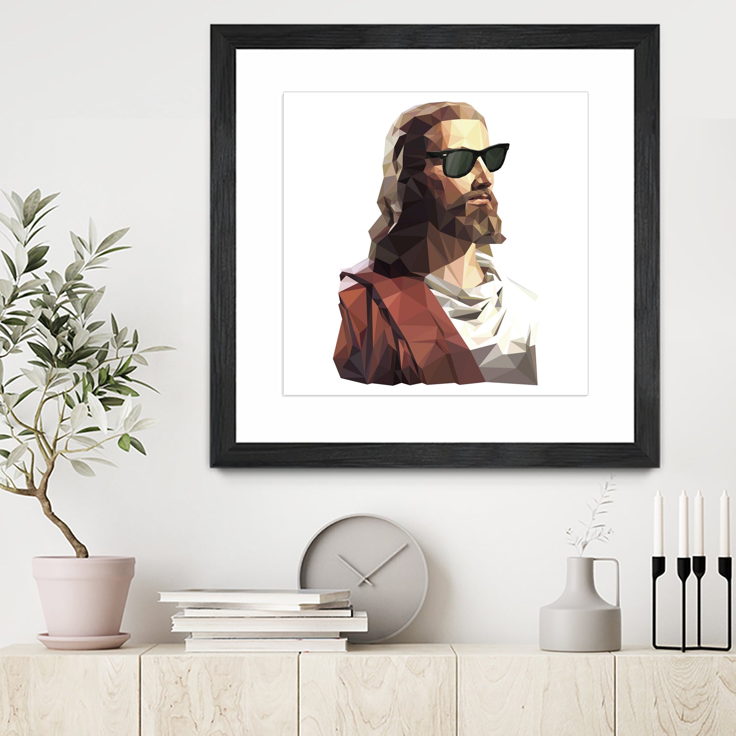 Jesus Born to be Cool by Gabriel Ruiz on GIANT ART - brown photo illustration