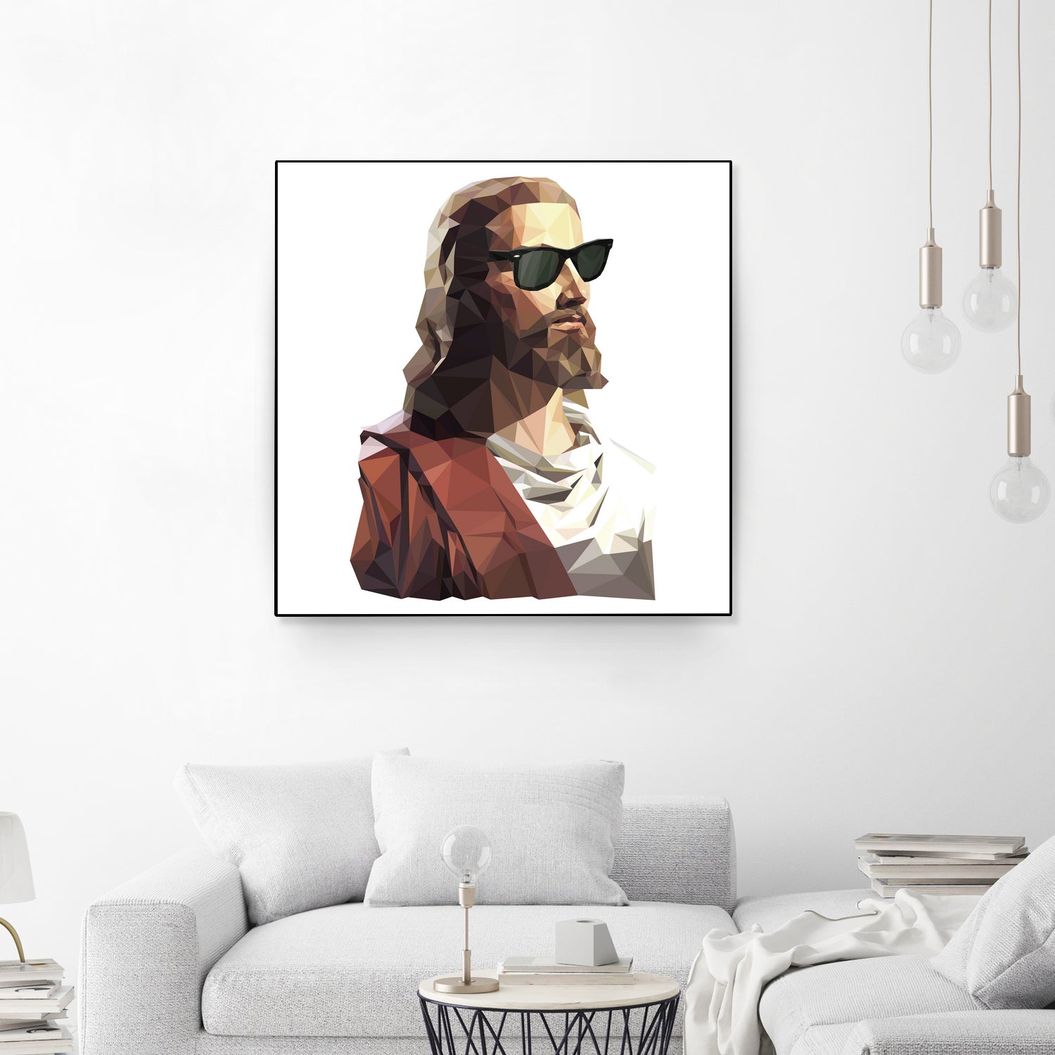 Jesus Born to be Cool by Gabriel Ruiz on GIANT ART - brown photo illustration