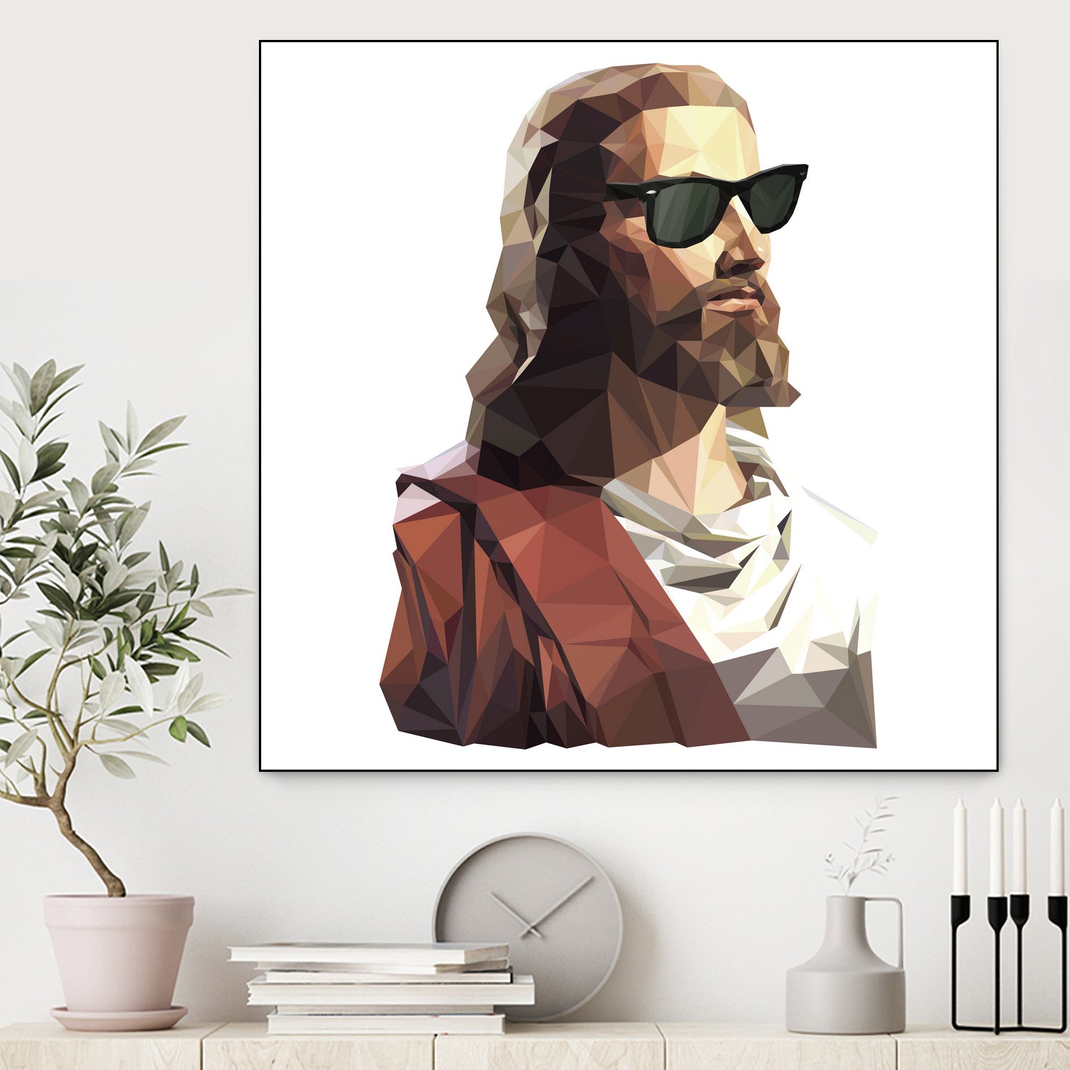 Jesus Born to be Cool by Gabriel Ruiz on GIANT ART - brown photo illustration