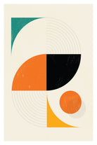 Mid Century Modern Abstract Pop, Retro Style by Studio North on GIANT ART - orange digital drawing