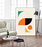 Mid Century Modern Abstract Pop, Retro Style by Studio North on GIANT ART - orange digital drawing