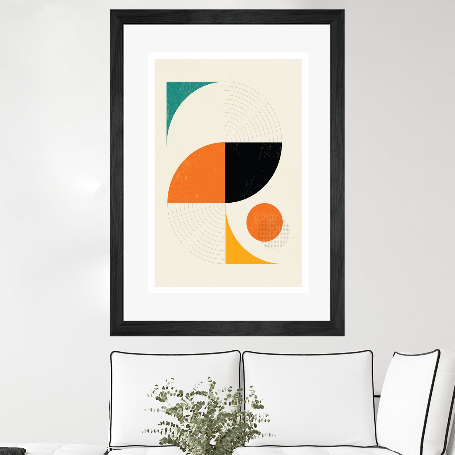 Mid Century Modern Abstract Pop, Retro Style by Studio North on GIANT ART - orange digital drawing