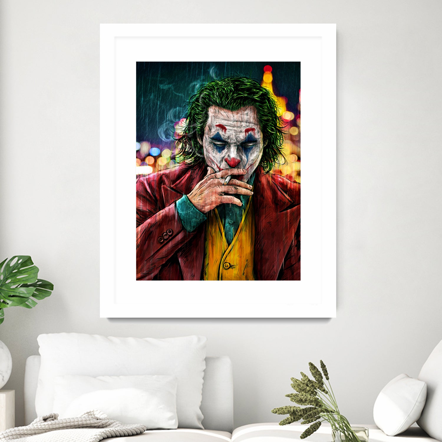 Smoking Joker Pt.1 by Arcadia Wiryawan on GIANT ART - red digital painting