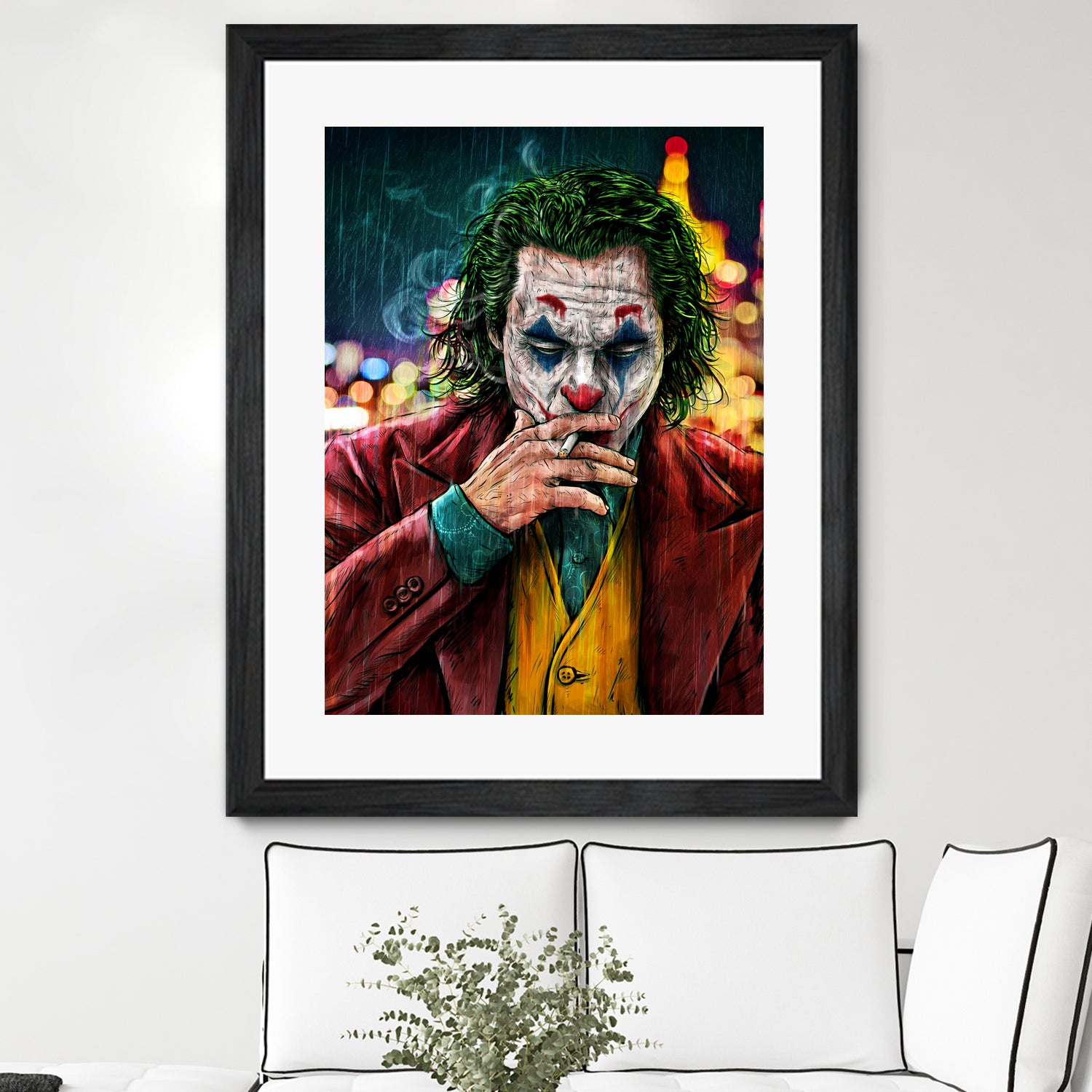 Smoking Joker Pt.1 by Arcadia Wiryawan on GIANT ART - red digital painting