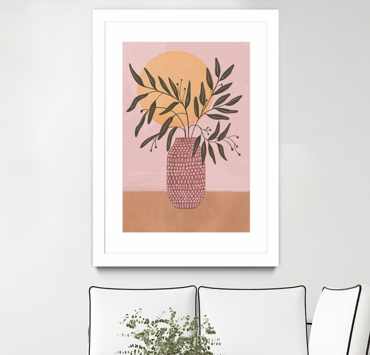 olive branch by Laura Graves on GIANT ART - pink digital painting