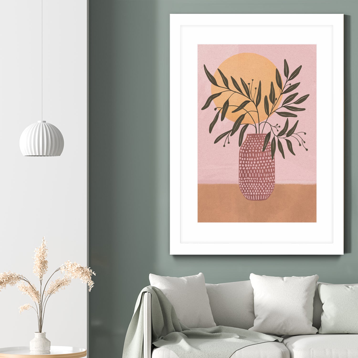 olive branch by Laura Graves on GIANT ART - pink digital painting