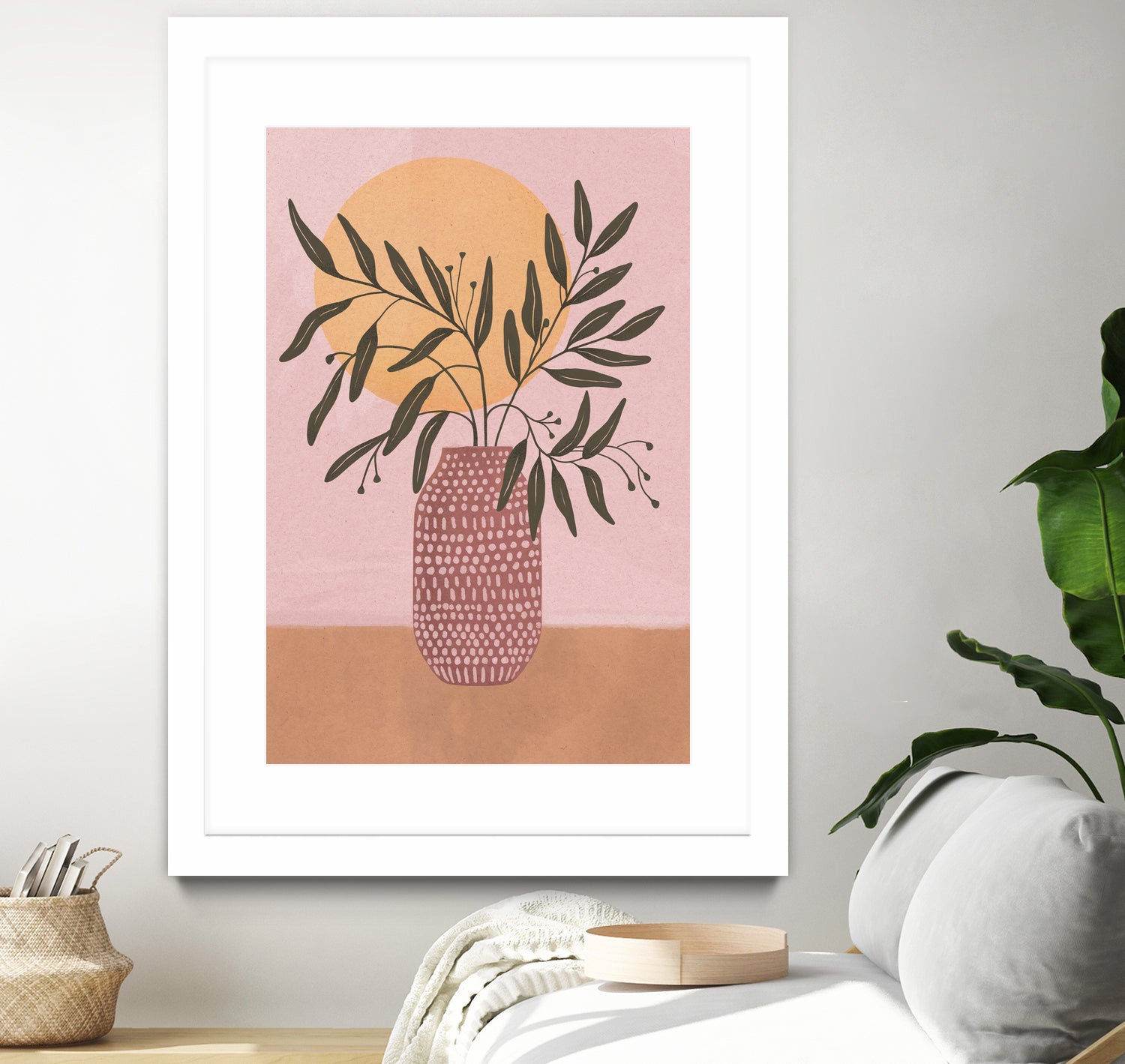 olive branch by Laura Graves on GIANT ART - pink digital painting