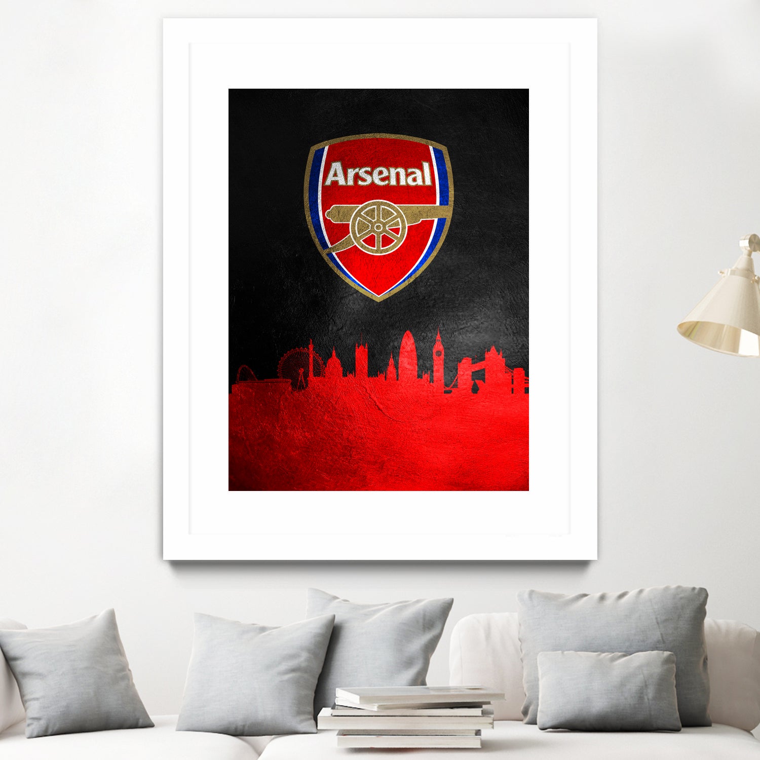 Arsenal FC Skyline by Adrian Baldovino on GIANT ART - red vector illustration