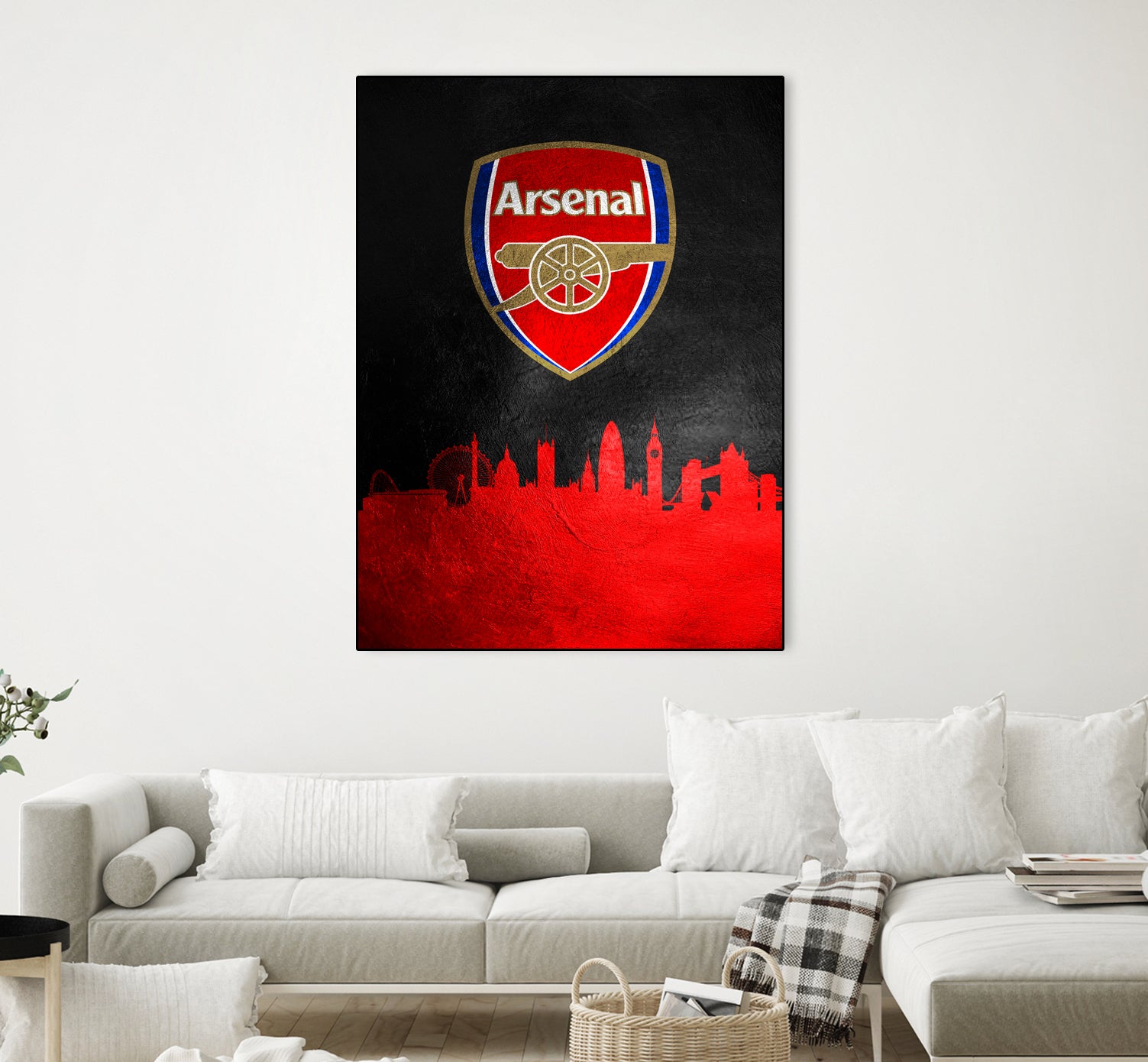 Arsenal FC Skyline by Adrian Baldovino on GIANT ART - red vector illustration