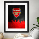 Arsenal FC Skyline by Adrian Baldovino on GIANT ART - red vector illustration