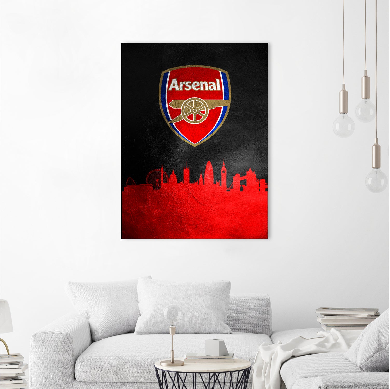 Arsenal FC Skyline by Adrian Baldovino on GIANT ART - red vector illustration