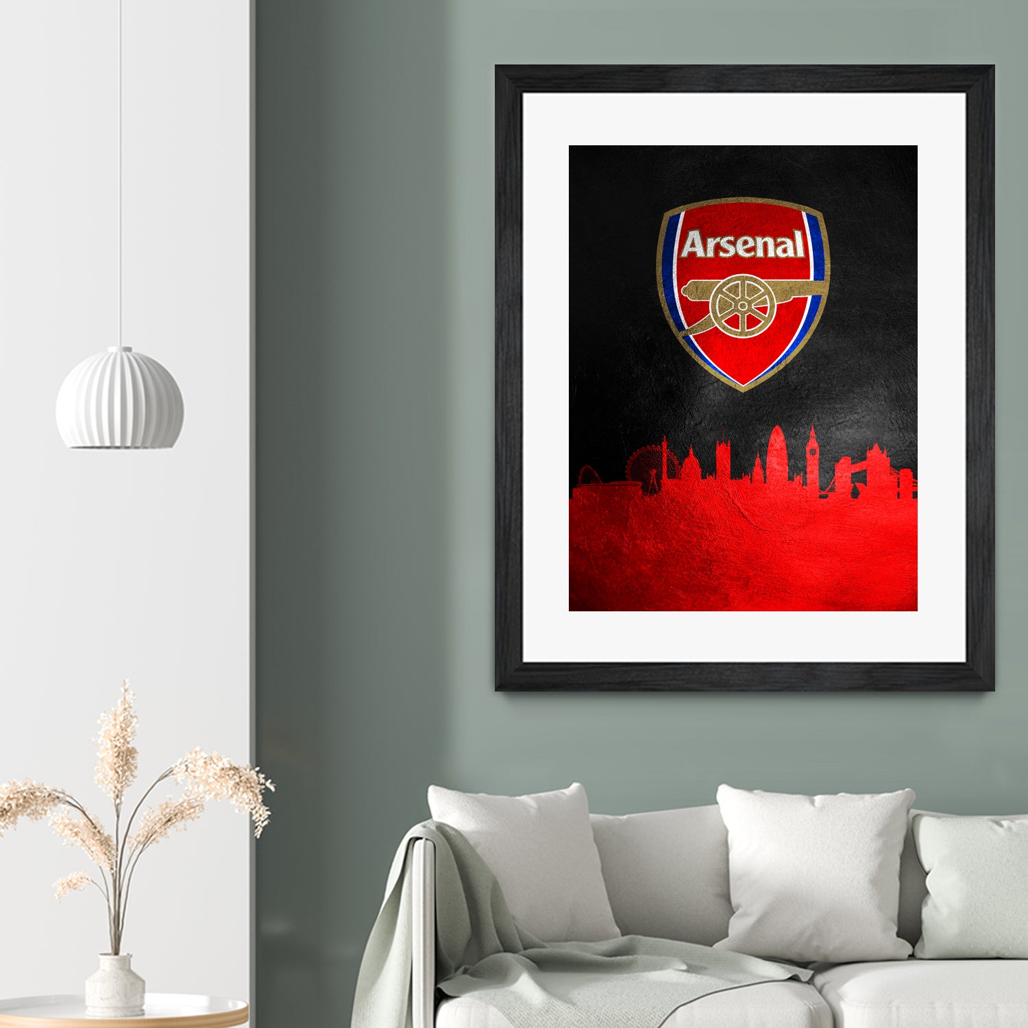 Arsenal FC Skyline by Adrian Baldovino on GIANT ART - red vector illustration