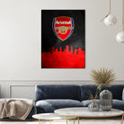 Arsenal FC Skyline by Adrian Baldovino on GIANT ART - red vector illustration