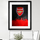 Arsenal FC Skyline by Adrian Baldovino on GIANT ART - red vector illustration