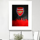 Arsenal FC Skyline by Adrian Baldovino on GIANT ART - red vector illustration