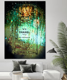 No 5 Water Drops by Daniel Janda on GIANT ART - green mixed media