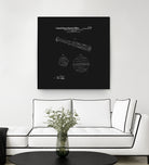 Baseball Bat Patent - Black by Finlay McNevin on GIANT ART - black typography