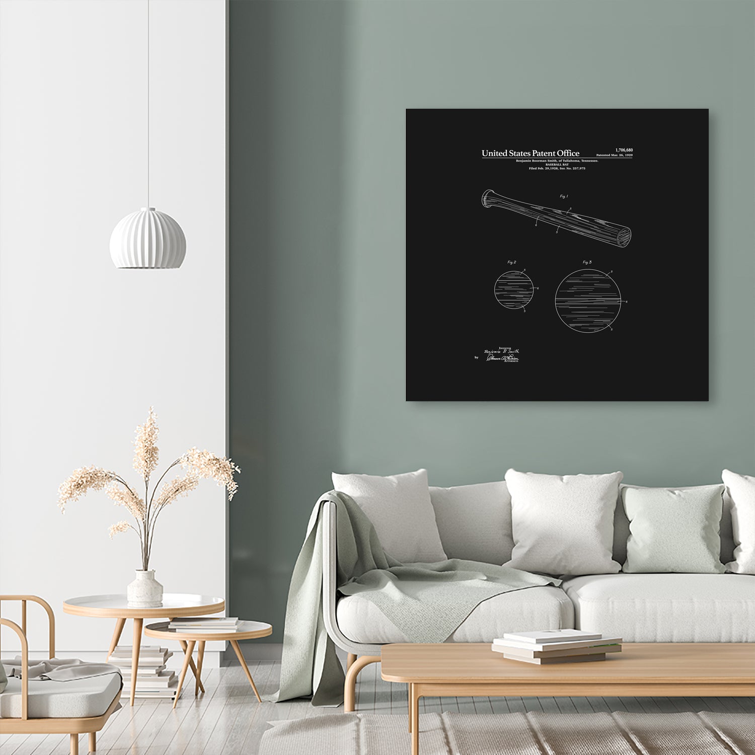 Baseball Bat Patent - Black by Finlay McNevin on GIANT ART - black typography