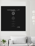 Golf Ball Patent - Black by Finlay McNevin on GIANT ART - black typography