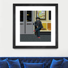 NYC Subway Portrait 001 by Christopher Pace on GIANT ART - fuchsia digital drawing