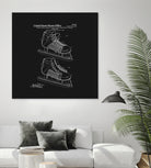 Hockey Skate Patent - Black by Finlay McNevin on GIANT ART - black typography