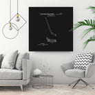 Hockey Stick Patent - Black by Finlay McNevin on GIANT ART - black typography