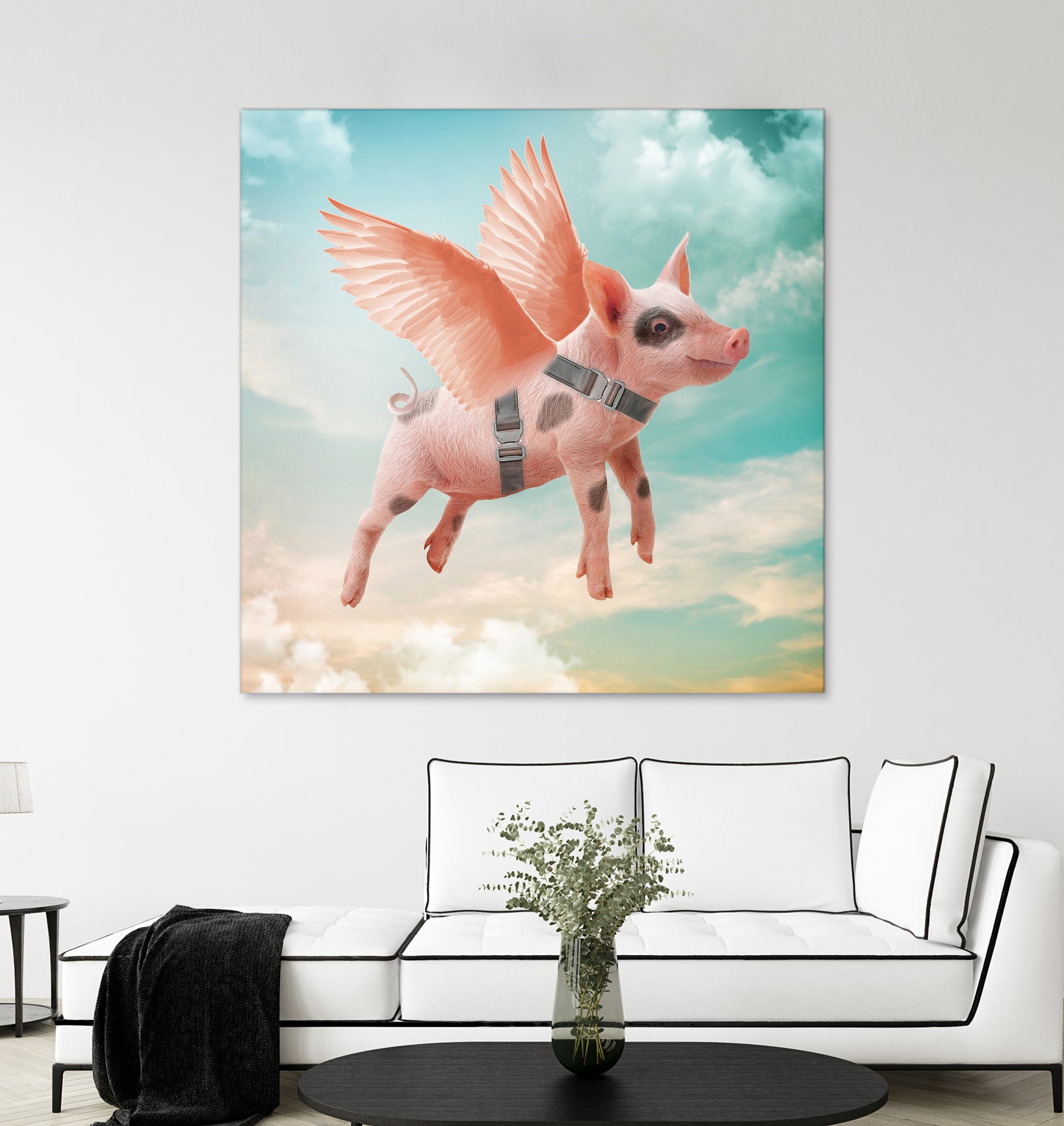 Little pig Can Fly by Vin Zzep on GIANT ART - white photo illustration