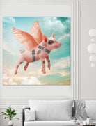 Little pig Can Fly by Vin Zzep on GIANT ART - white photo illustration