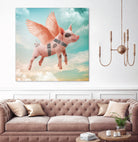 Little pig Can Fly by Vin Zzep on GIANT ART - white photo illustration