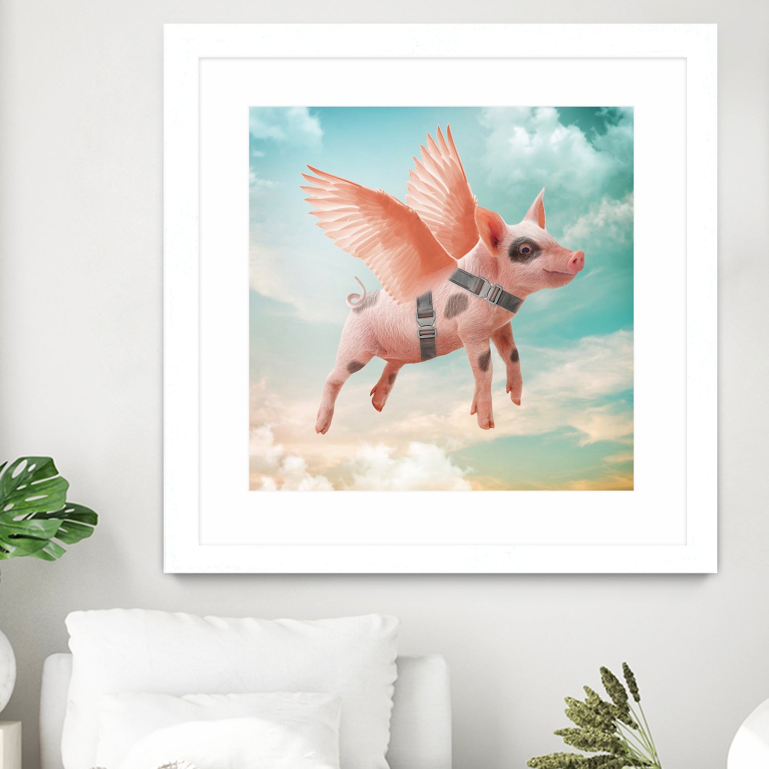 Little pig Can Fly by Vin Zzep on GIANT ART - white photo illustration