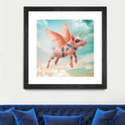 Little pig Can Fly by Vin Zzep on GIANT ART - white photo illustration