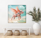 Little pig Can Fly by Vin Zzep on GIANT ART - white photo illustration