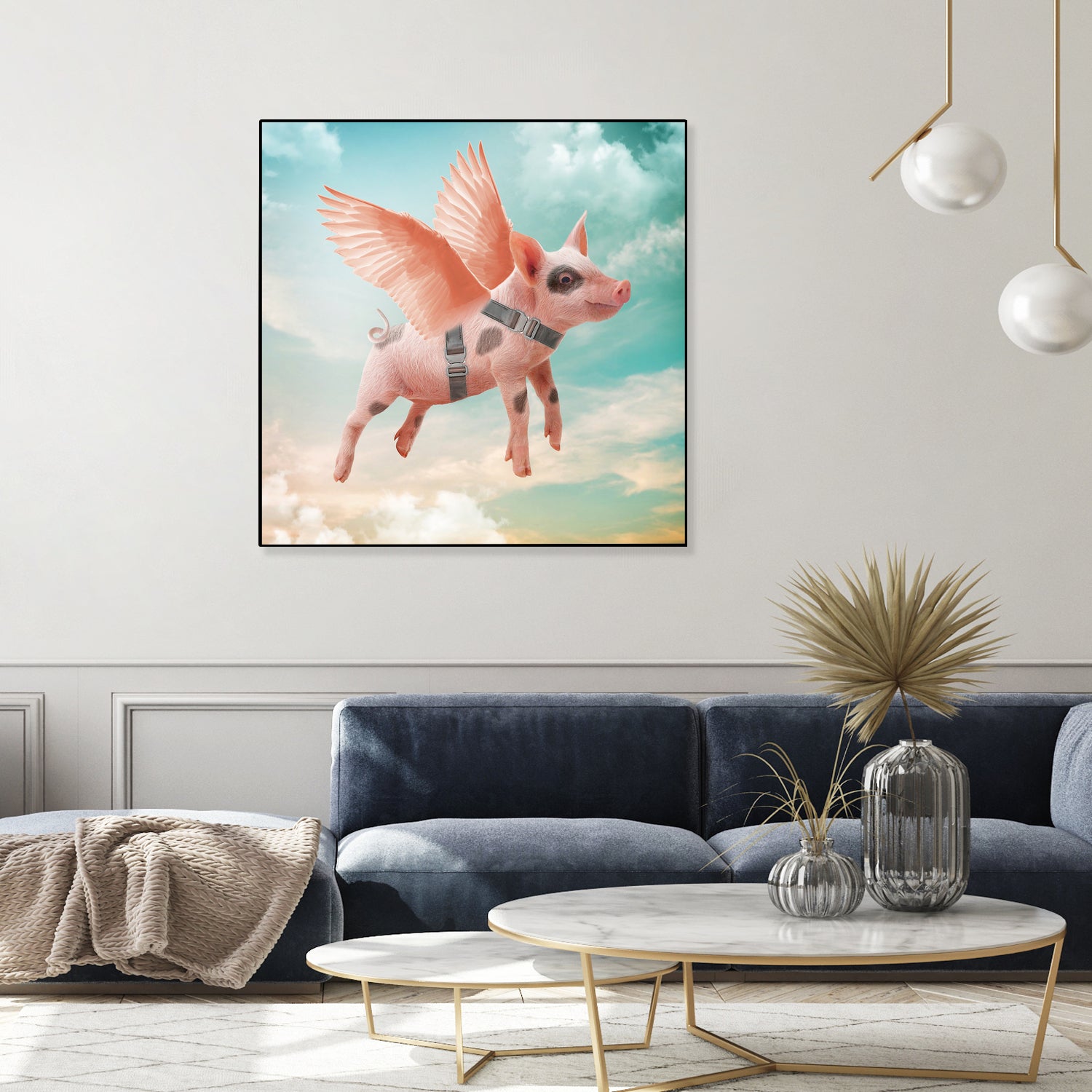 Little pig Can Fly by Vin Zzep on GIANT ART - white photo illustration