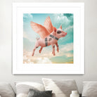 Little pig Can Fly by Vin Zzep on GIANT ART - white photo illustration