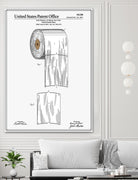 Toilet Paper Roll Patent by Finlay McNevin on GIANT ART - white typography