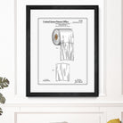 Toilet Paper Roll Patent by Finlay McNevin on GIANT ART - white typography