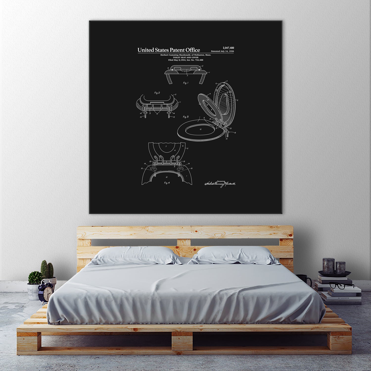 Toilet Seat and Cover Patent - Black by Finlay McNevin on GIANT ART - black typography