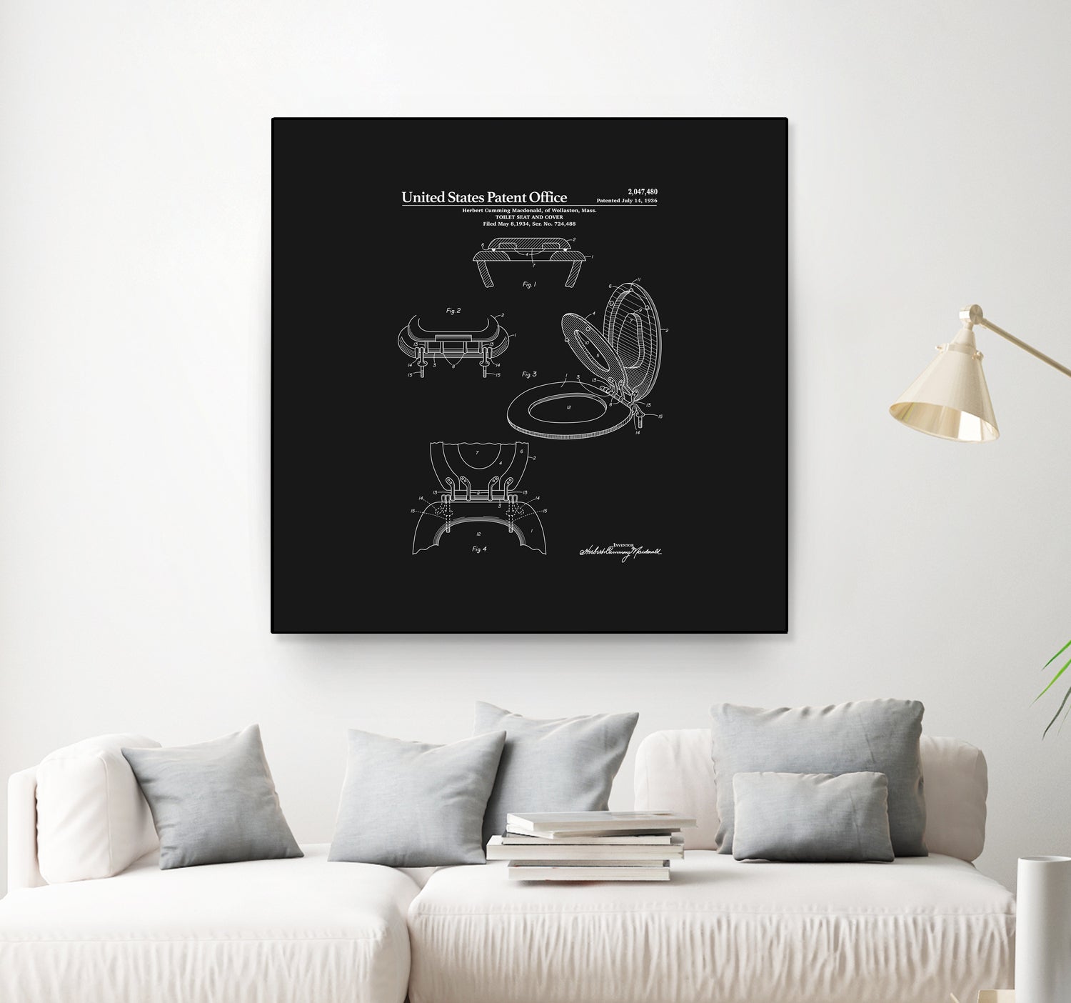 Toilet Seat and Cover Patent - Black by Finlay McNevin on GIANT ART - black typography