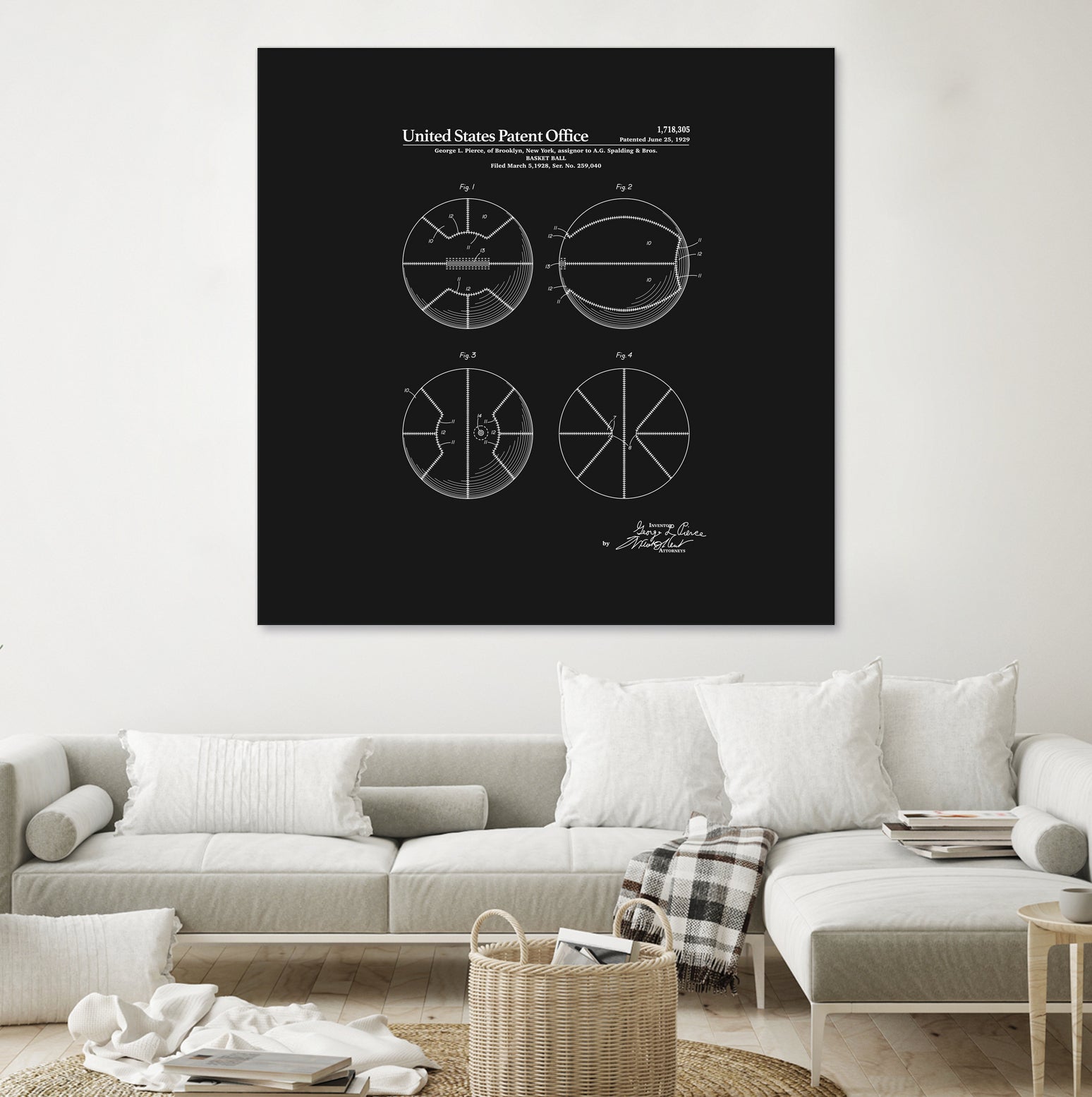 Basketball Patent - Black by Finlay McNevin on GIANT ART - black typography