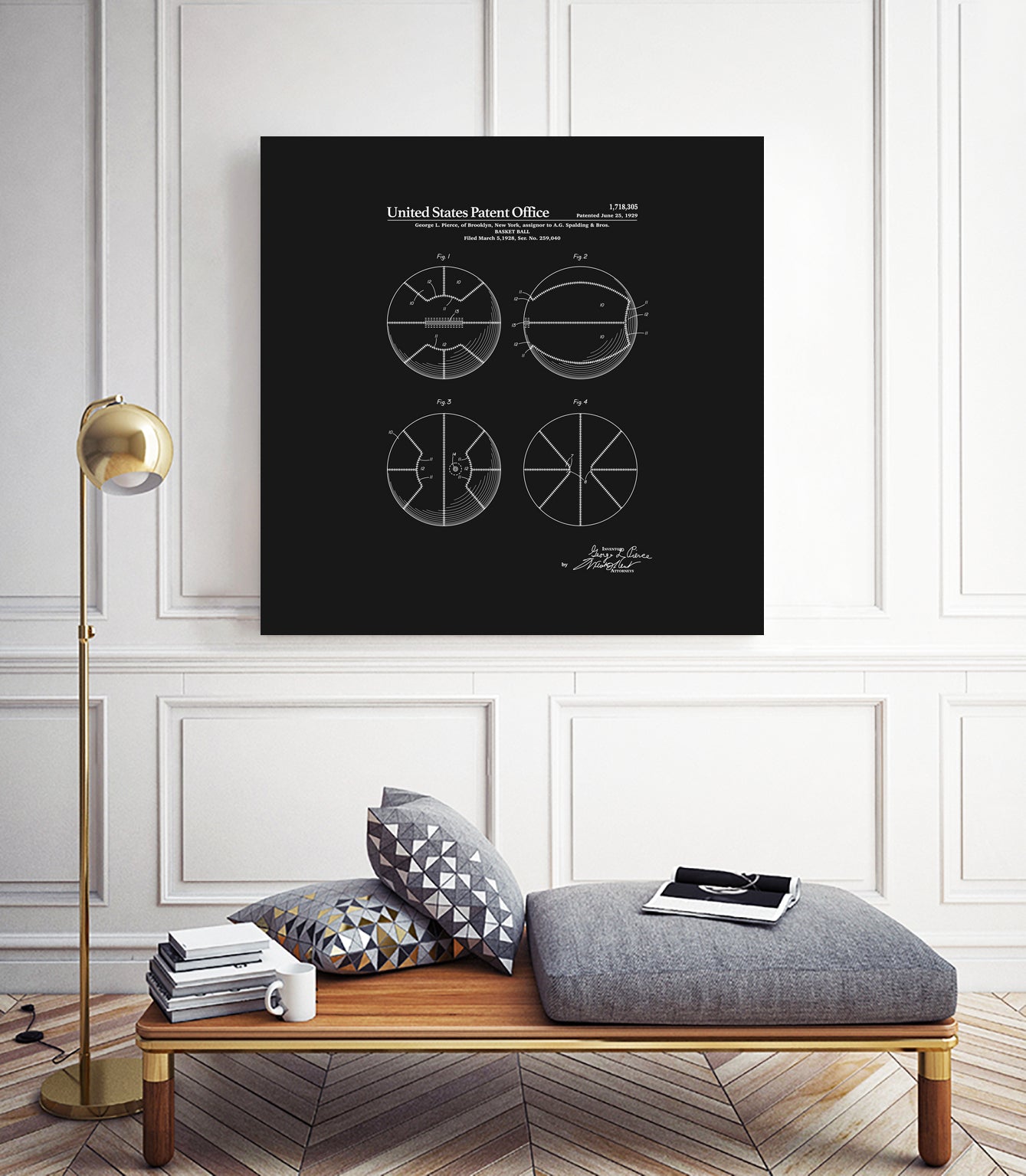 Basketball Patent - Black by Finlay McNevin on GIANT ART - black typography
