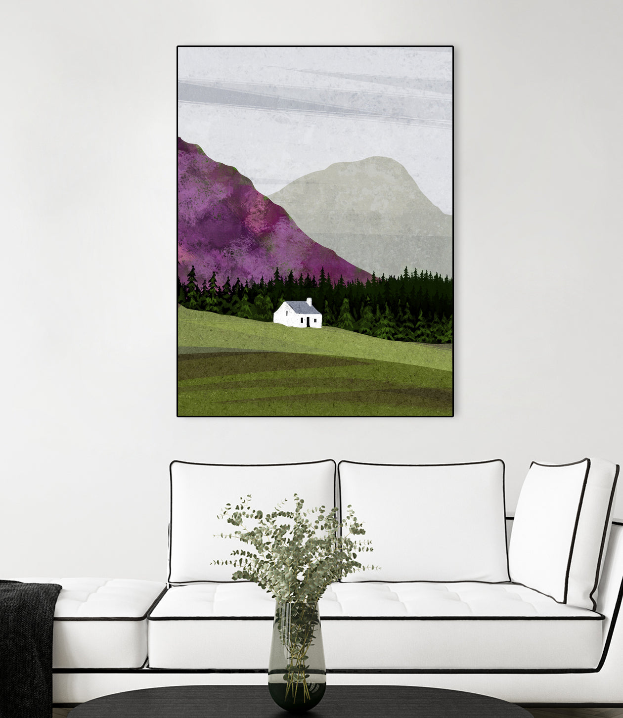 scottish landscape by Katherine Blower on GIANT ART - gray digital painting