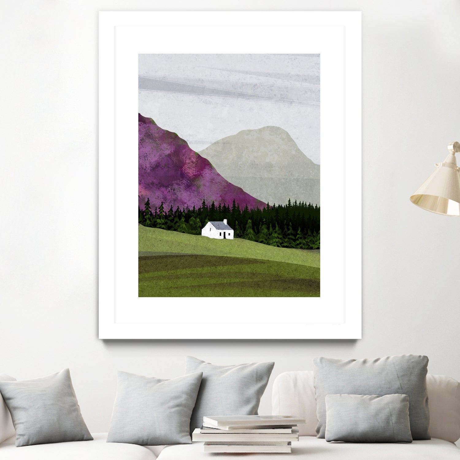 scottish landscape by Katherine Blower on GIANT ART - gray digital painting