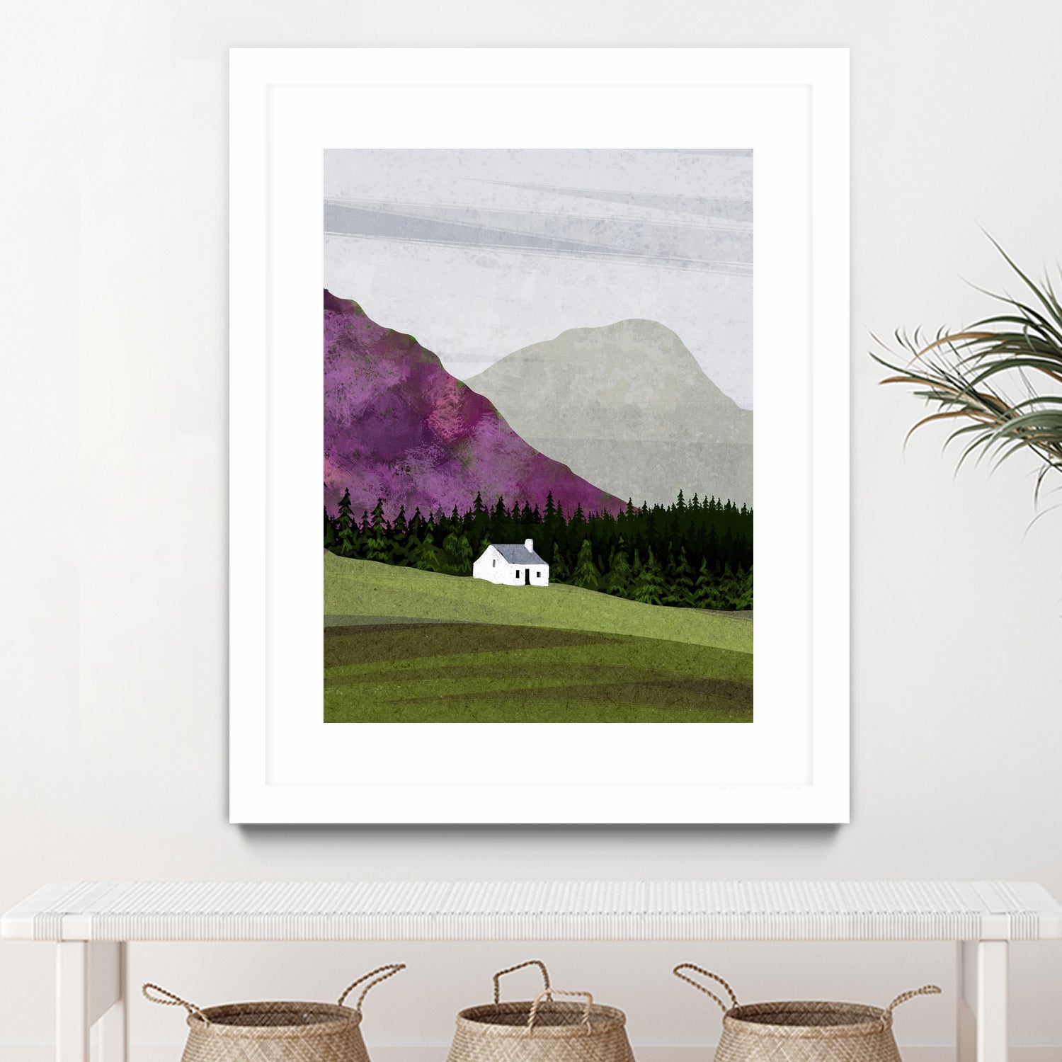 scottish landscape by Katherine Blower on GIANT ART - gray digital painting