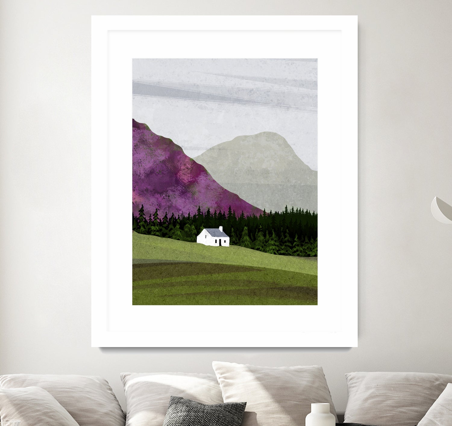 scottish landscape by Katherine Blower on GIANT ART - gray digital painting