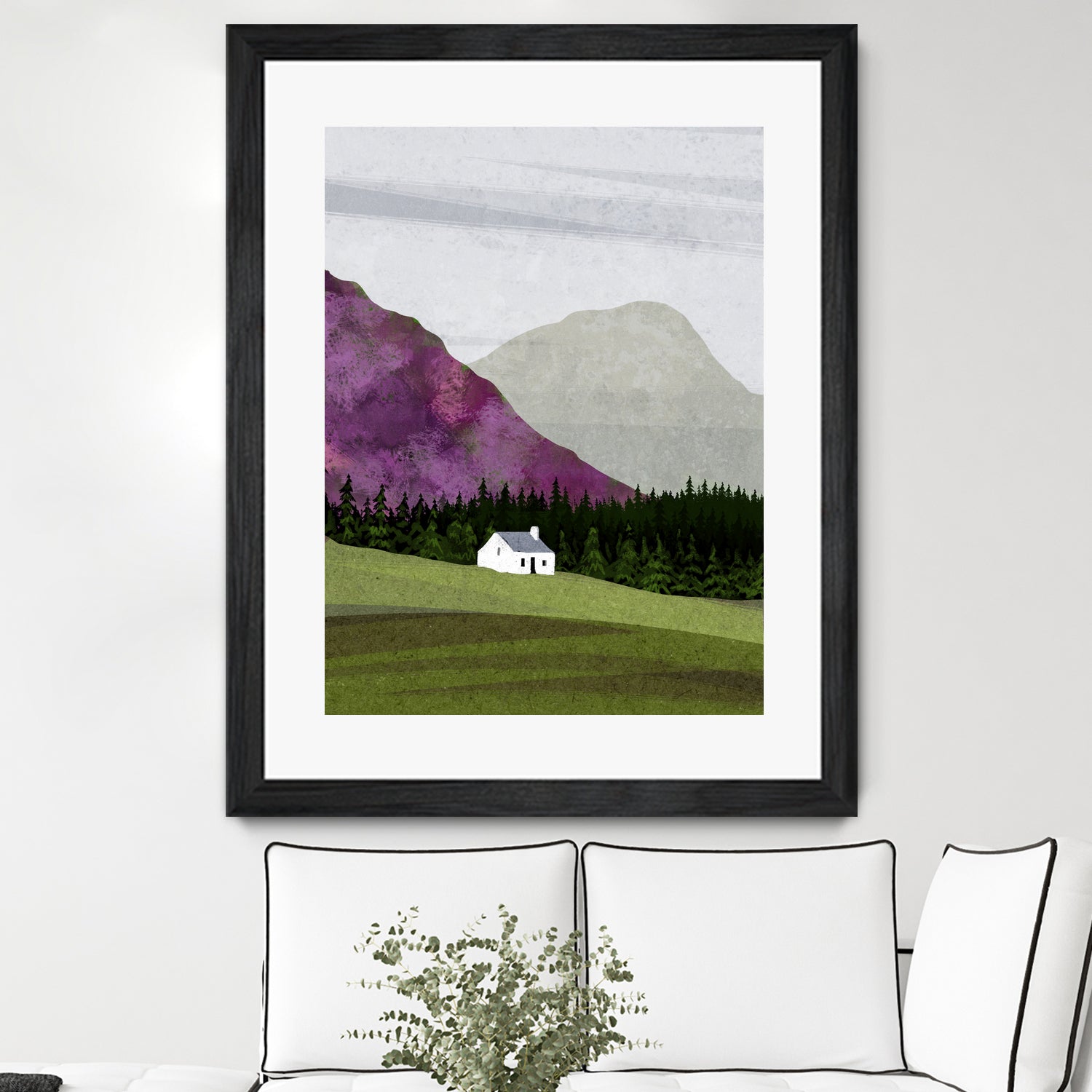 scottish landscape by Katherine Blower on GIANT ART - gray digital painting